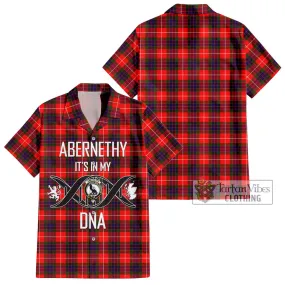 Abernethy Tartan Short Sleeve Button Shirt with Family Crest DNA In Me Style