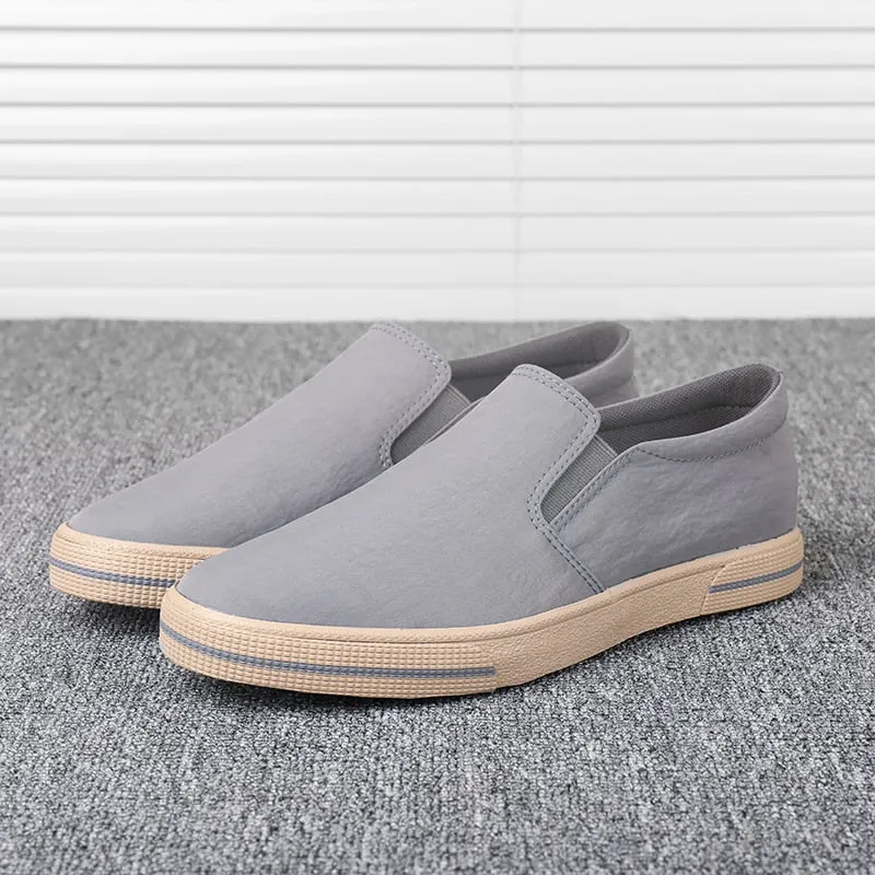 Advbridge Canvas Shoes Men's Sneakers Breathable Ultra-light Loafers Slip-On Mens Casual Shoes Hot Sale Summer Walking Flat Shoes