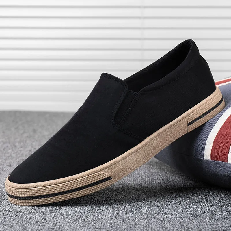 Advbridge Canvas Shoes Men's Sneakers Breathable Ultra-light Loafers Slip-On Mens Casual Shoes Hot Sale Summer Walking Flat Shoes