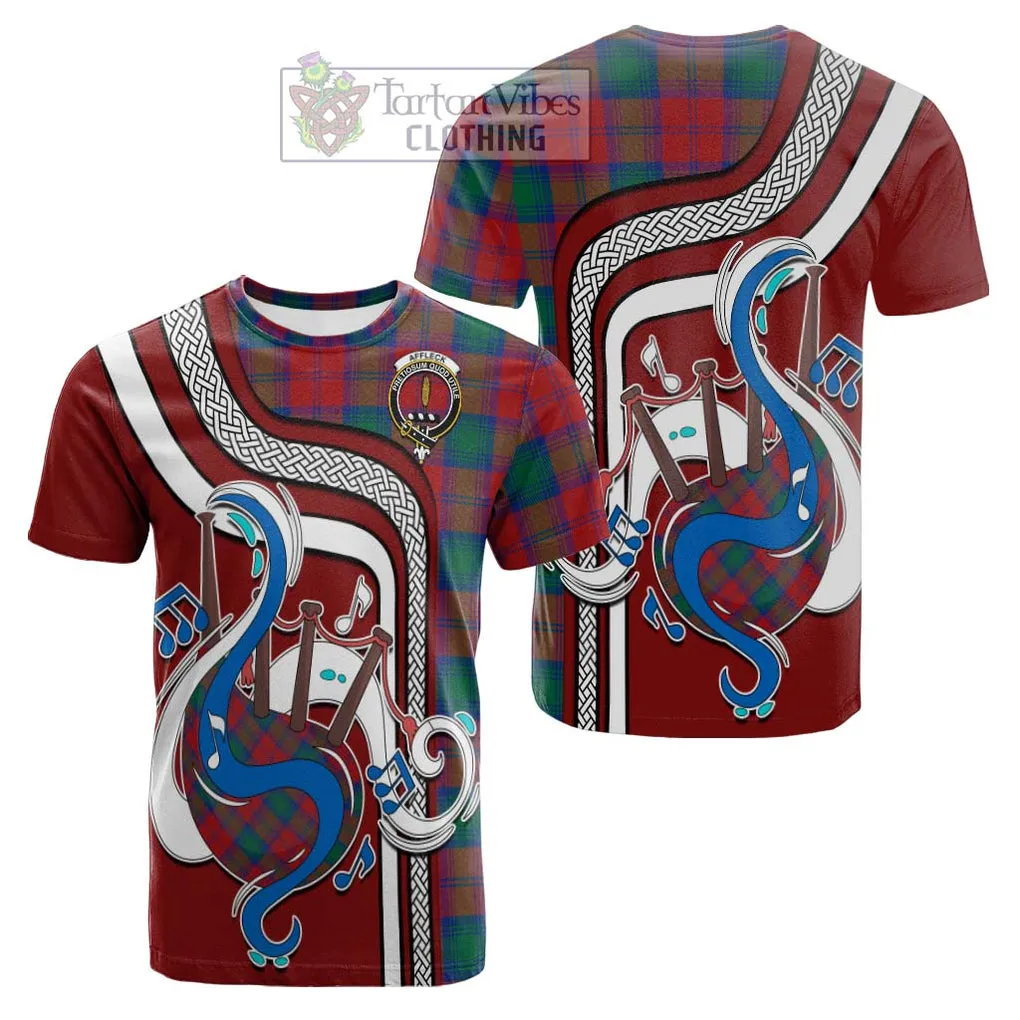 Affleck Tartan Cotton T-shirt with Epic Bagpipe Style