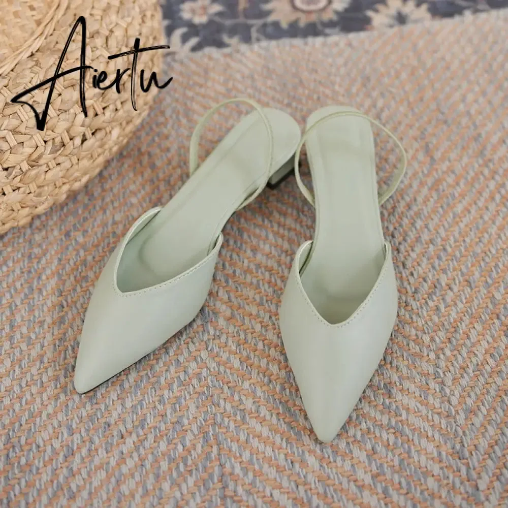 Aiertu  Women Flats Pointed Toe Lady Flat Heel Shoes Slip on Loafers Office Lady Elegant Shoes Soft Sole Comfortable Big Size 43