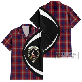 Ainslie Tartan Short Sleeve Button Up with Family Crest Circle Style