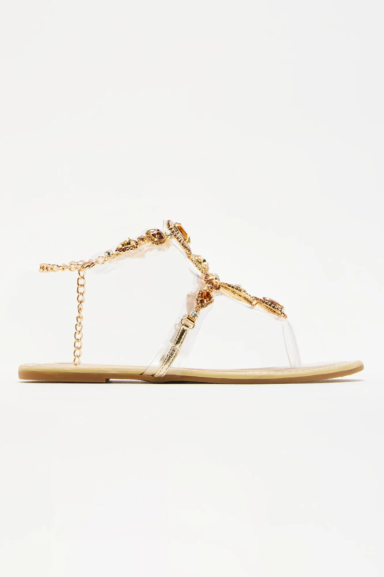 Aislinn Embellished Strappy Sandals - Gold