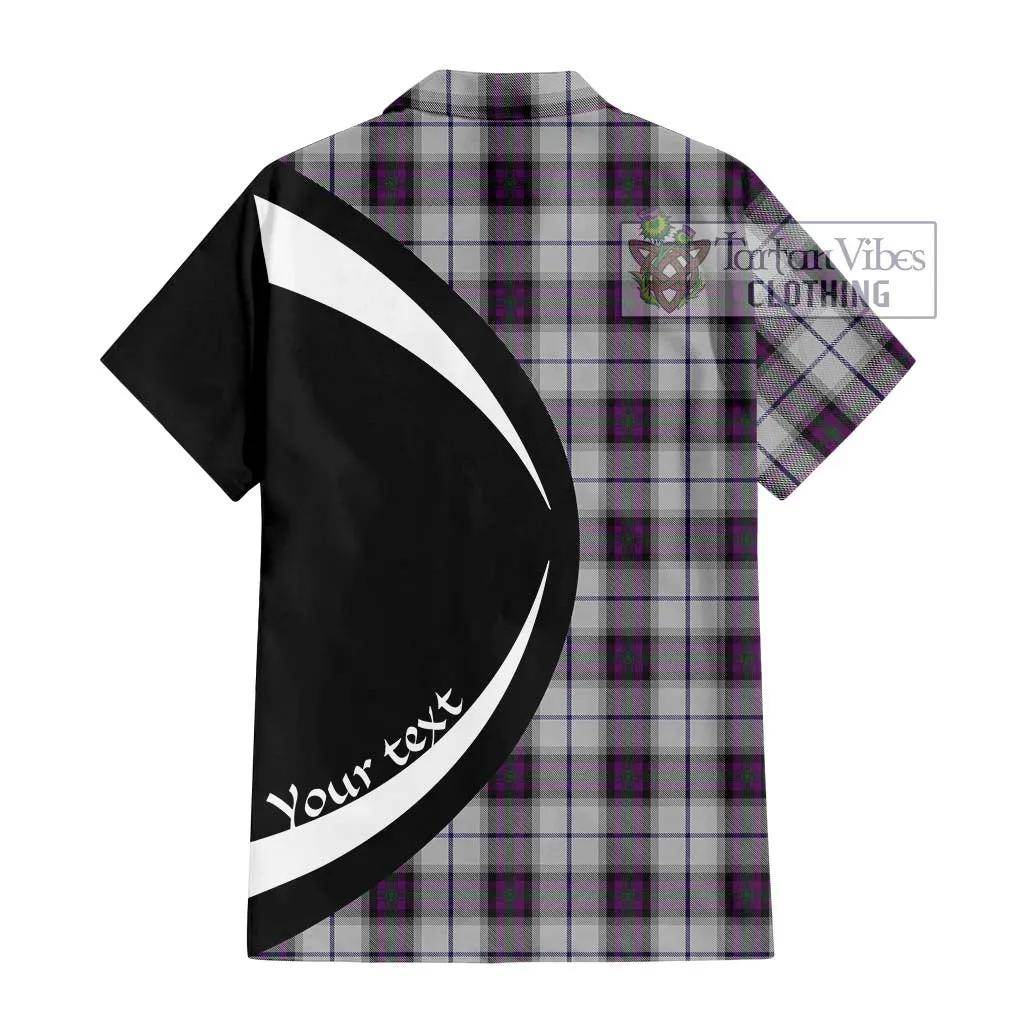 Alexander of Menstry Dress Tartan Short Sleeve Button Up with Family Crest Circle Style