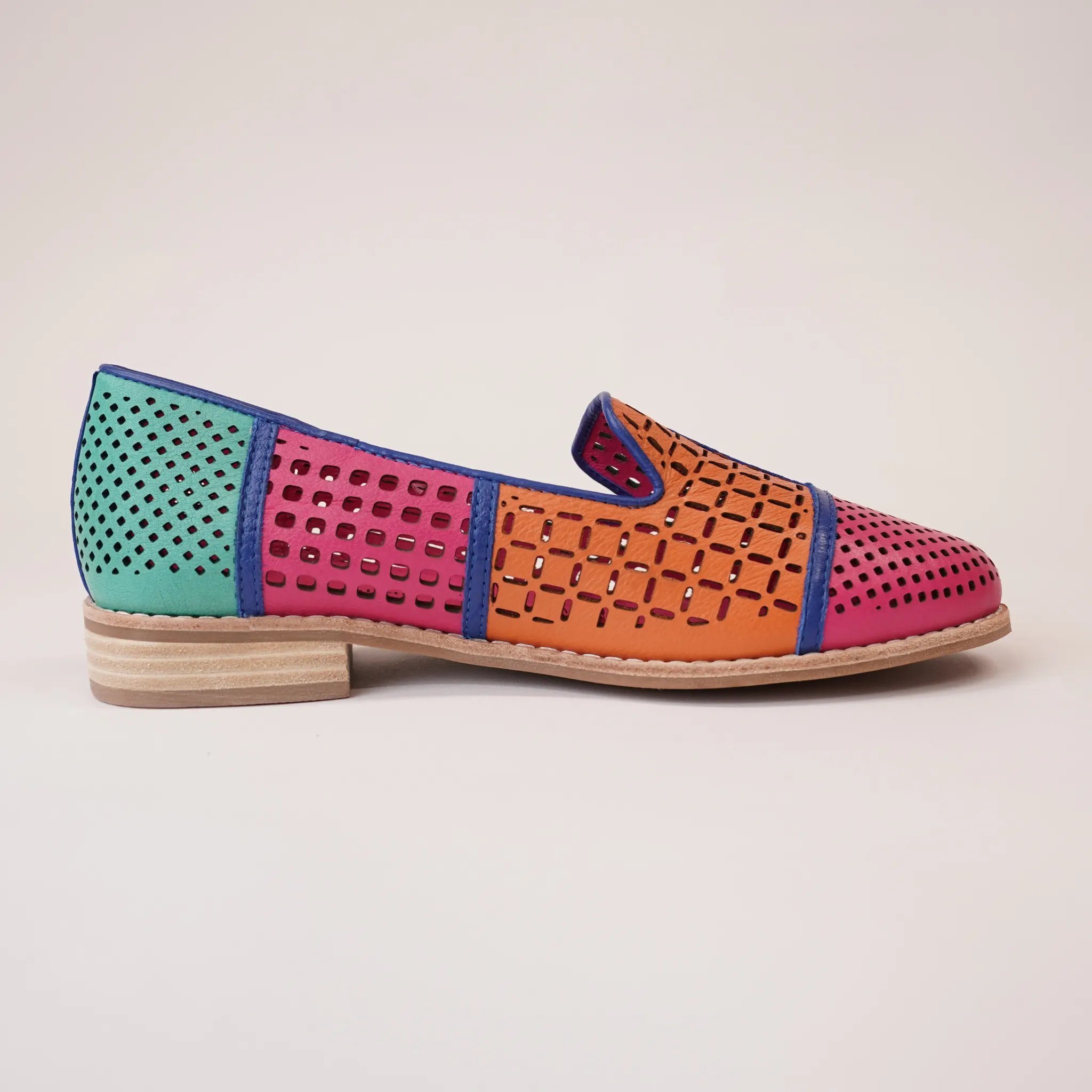 Alycia Bright Multi Leather Loafers