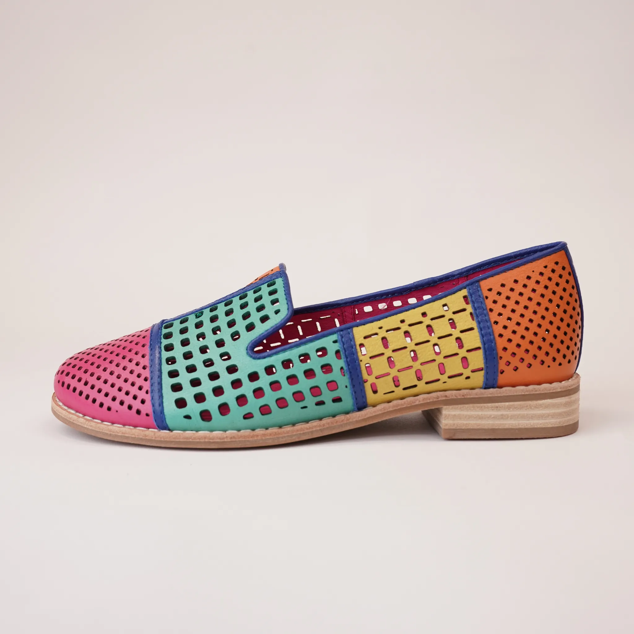 Alycia Bright Multi Leather Loafers