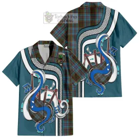 Anderson Tartan Short Sleeve Button Shirt with Epic Bagpipe Style