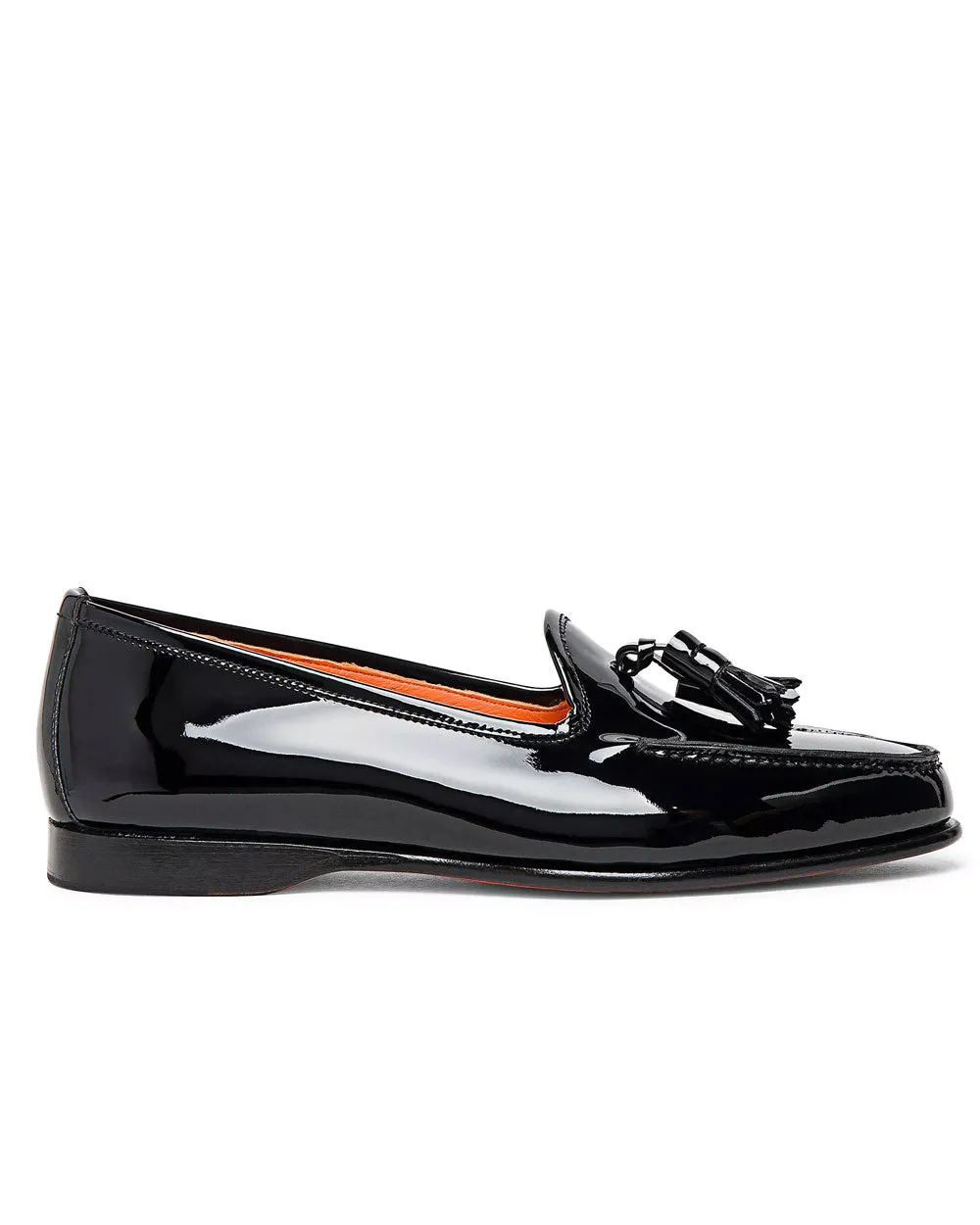 Andrea Patent Tassel Loafer in Black