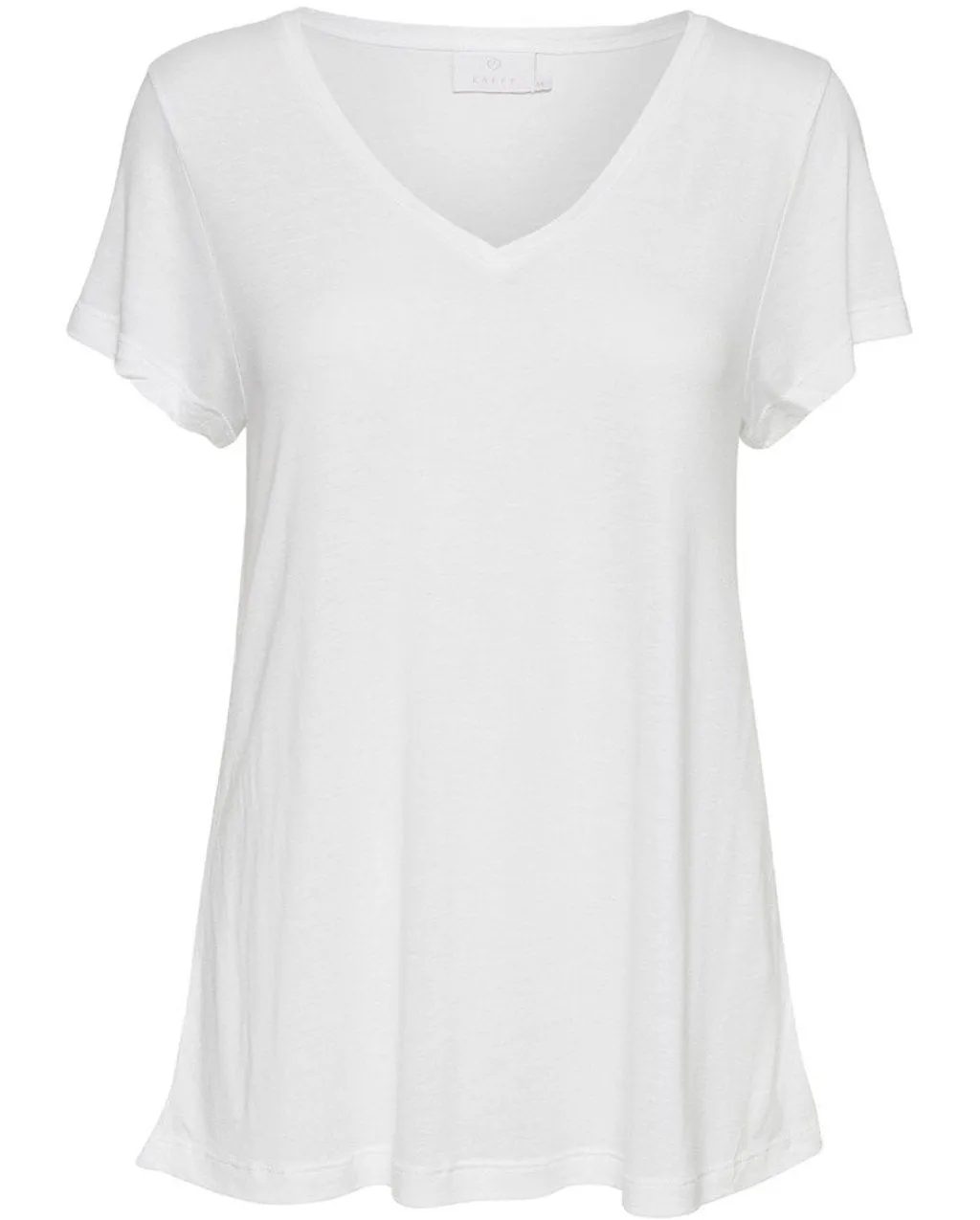 Anna V-neck Tee - Optical white