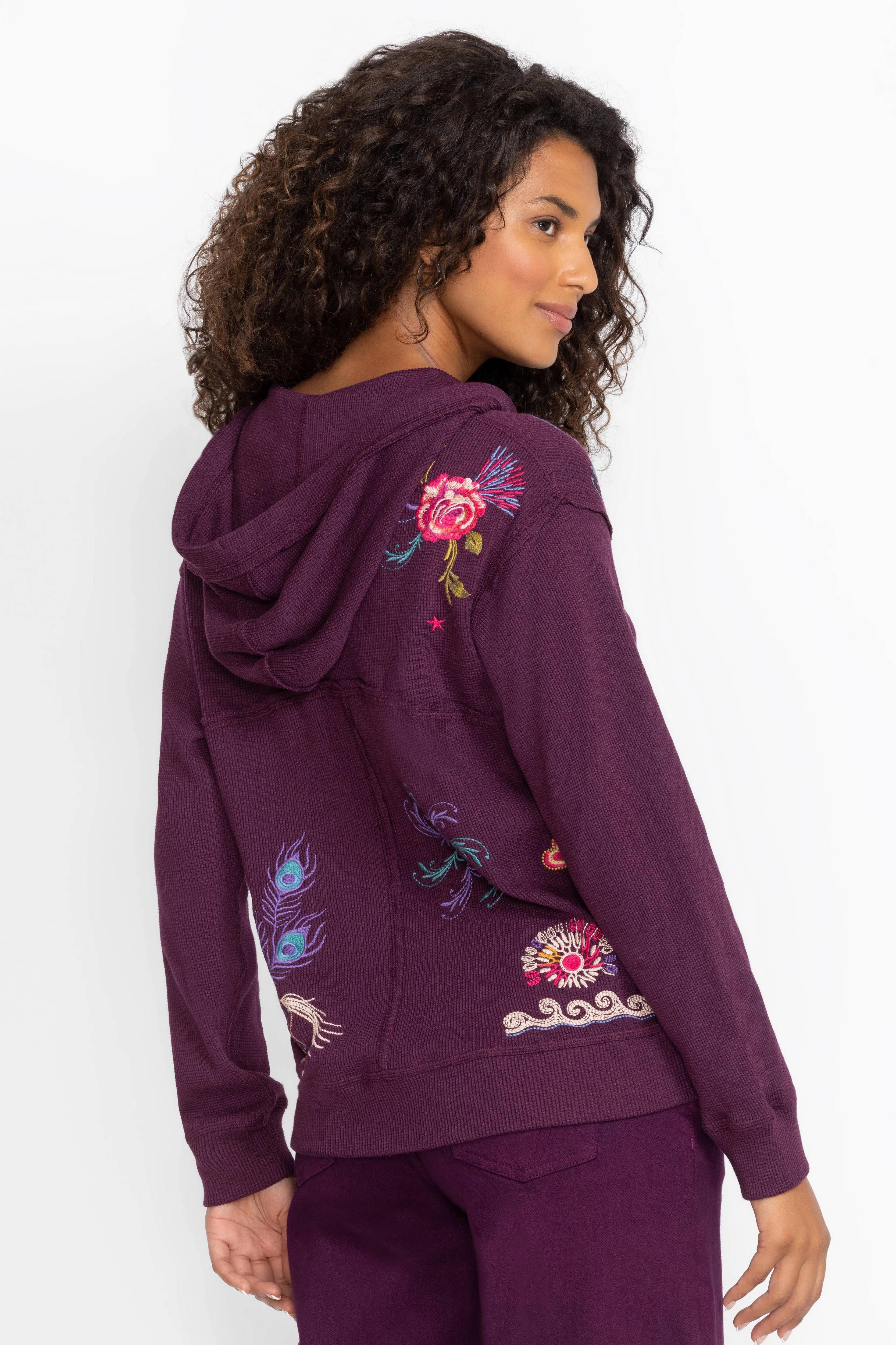 Ariela Thermal Hoodie - Plum