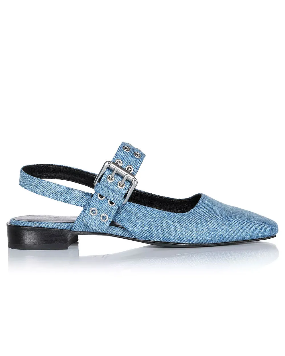 Astra Slingback Flat in Denim