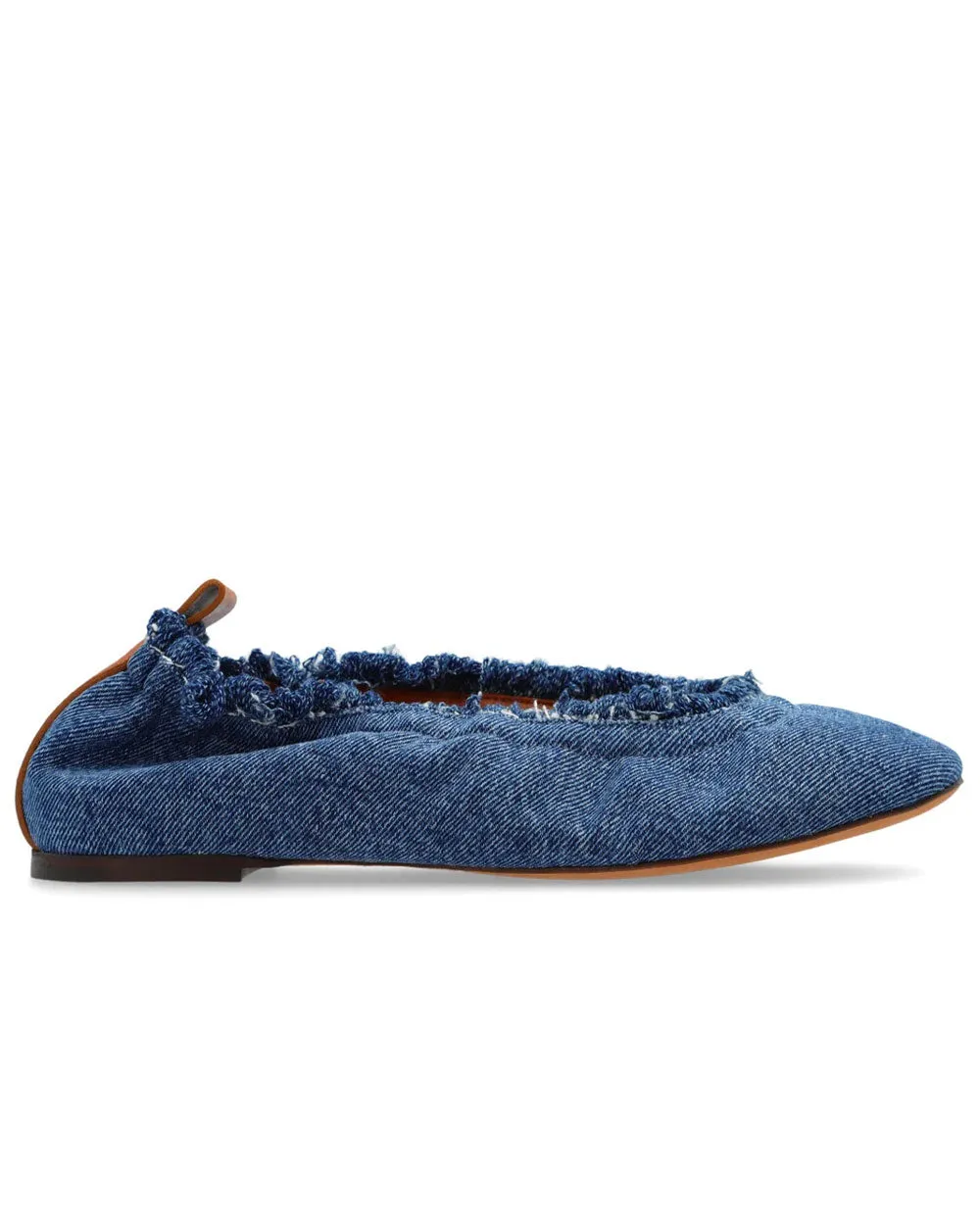 Ballerina Flat in Denim