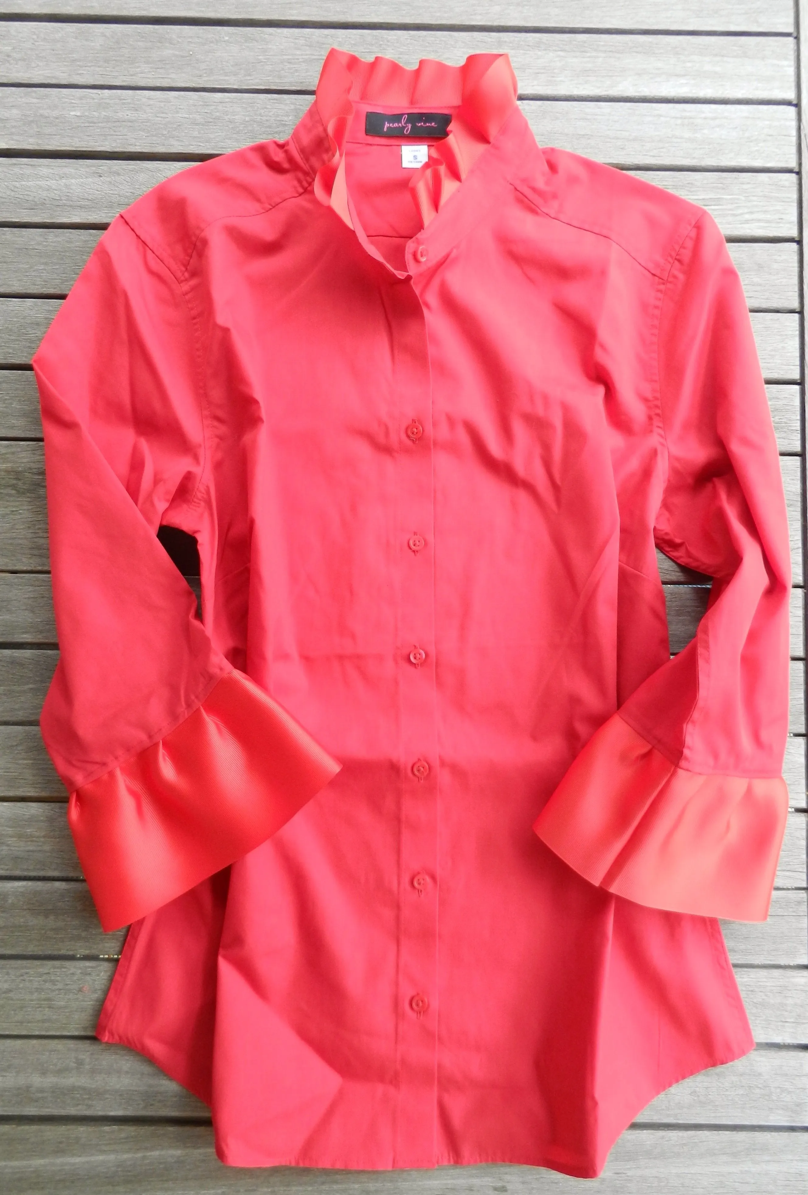 Barbara Ann Ribbon Trim Shirt (S34RR-R)