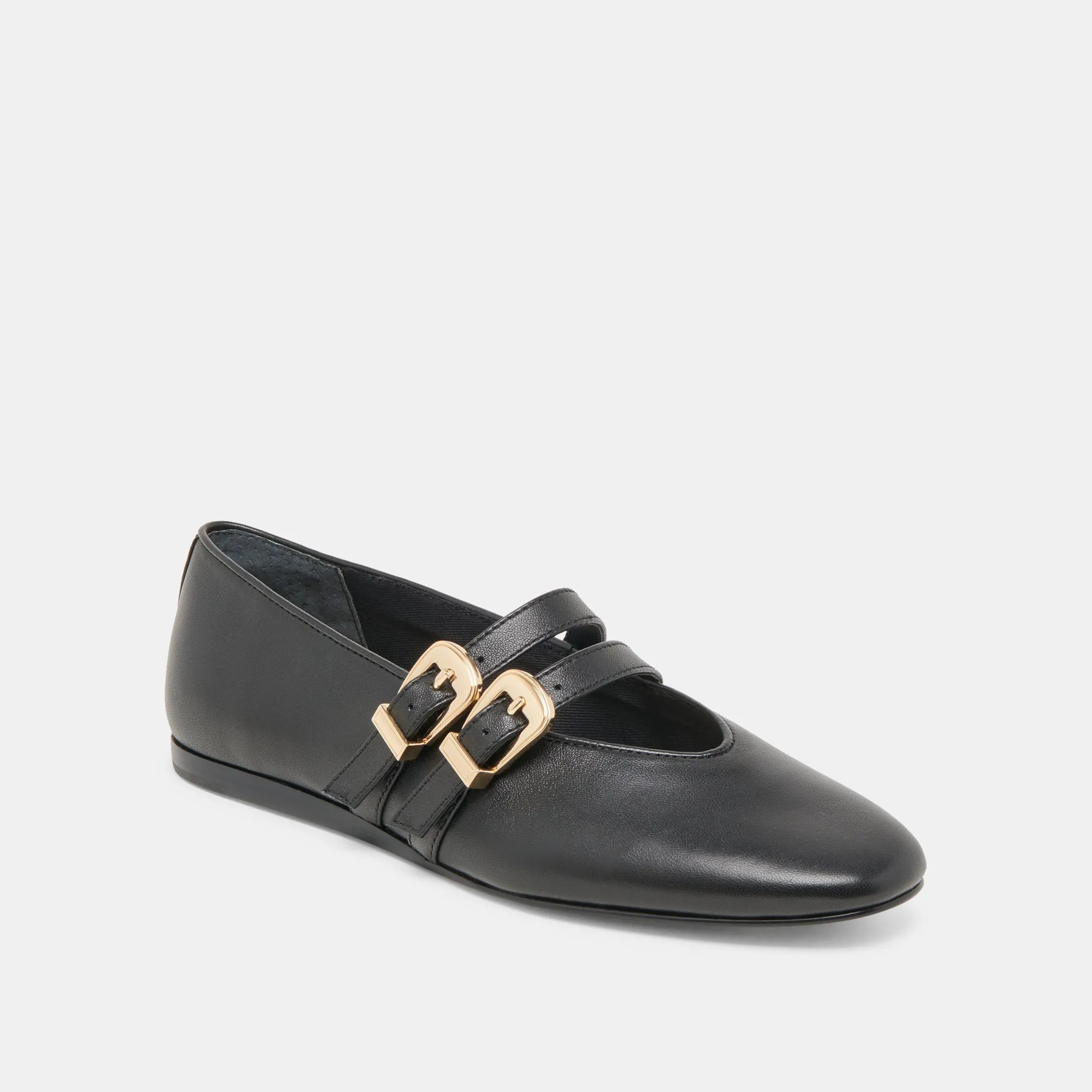 BAYLEE BALLET FLATS BLACK LEATHER