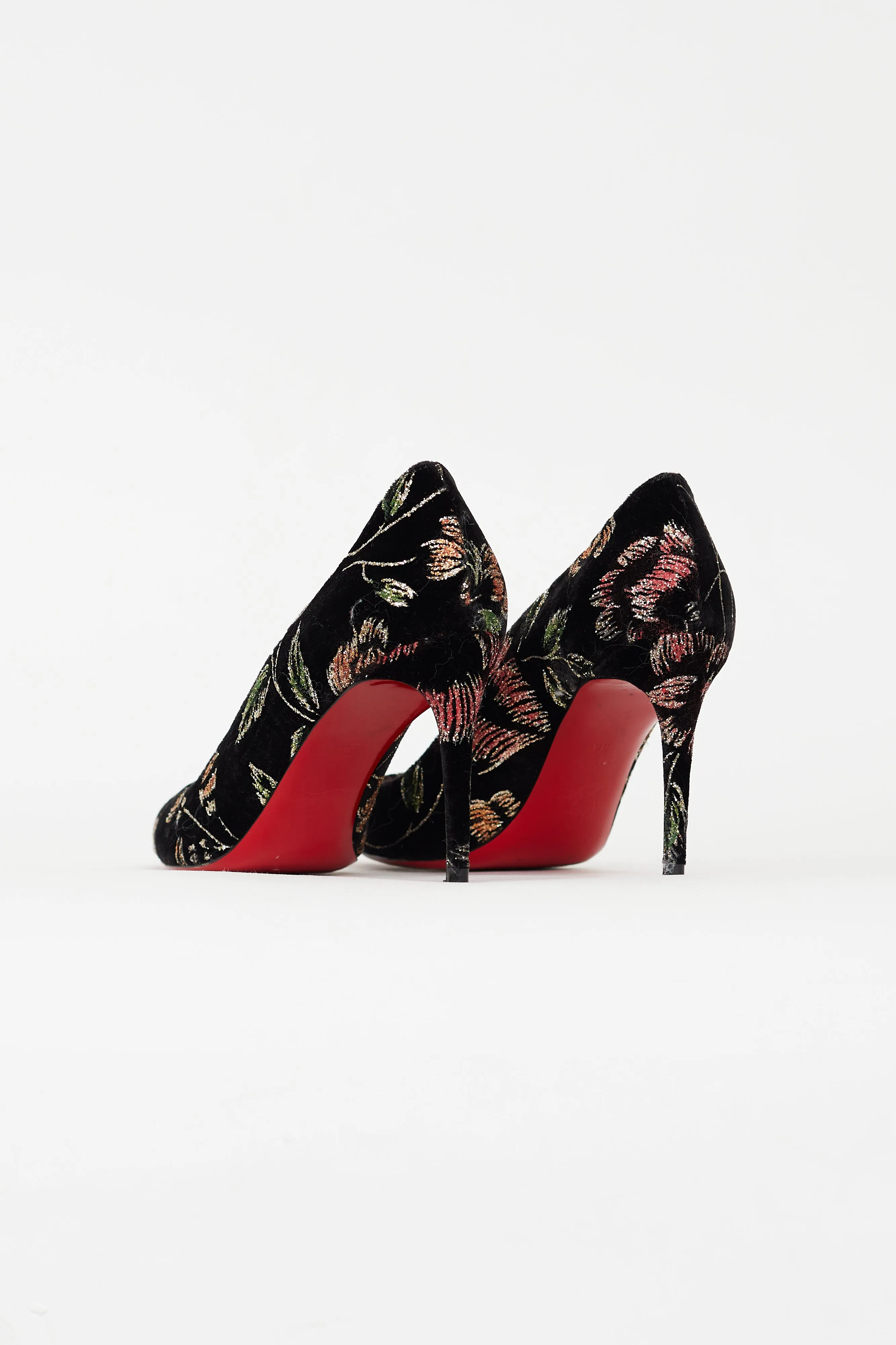 Black & Multicolour Pigalle Follies 100 Velvet Pump