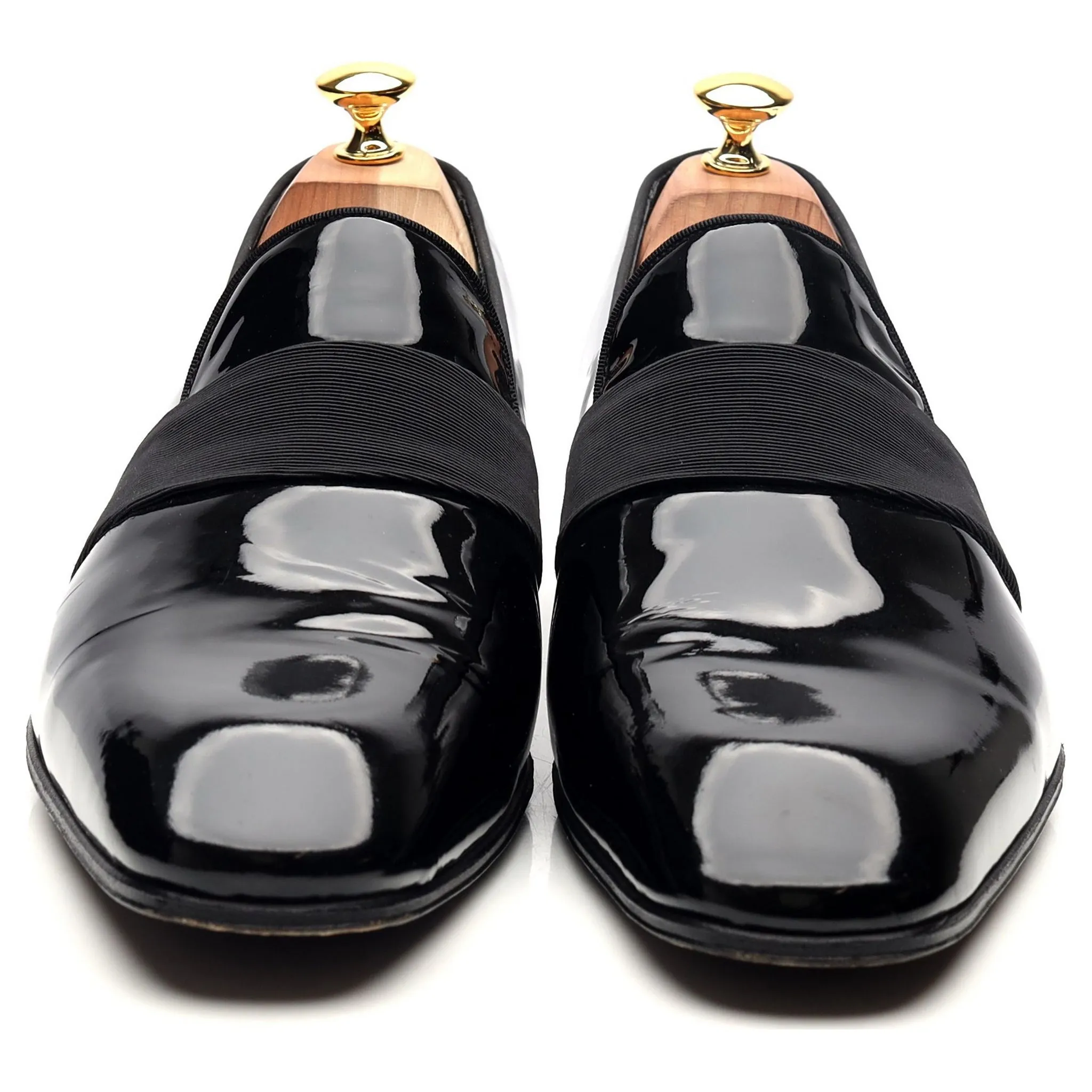 Black Patent Leather Slip On Loafers UK 10 US 11