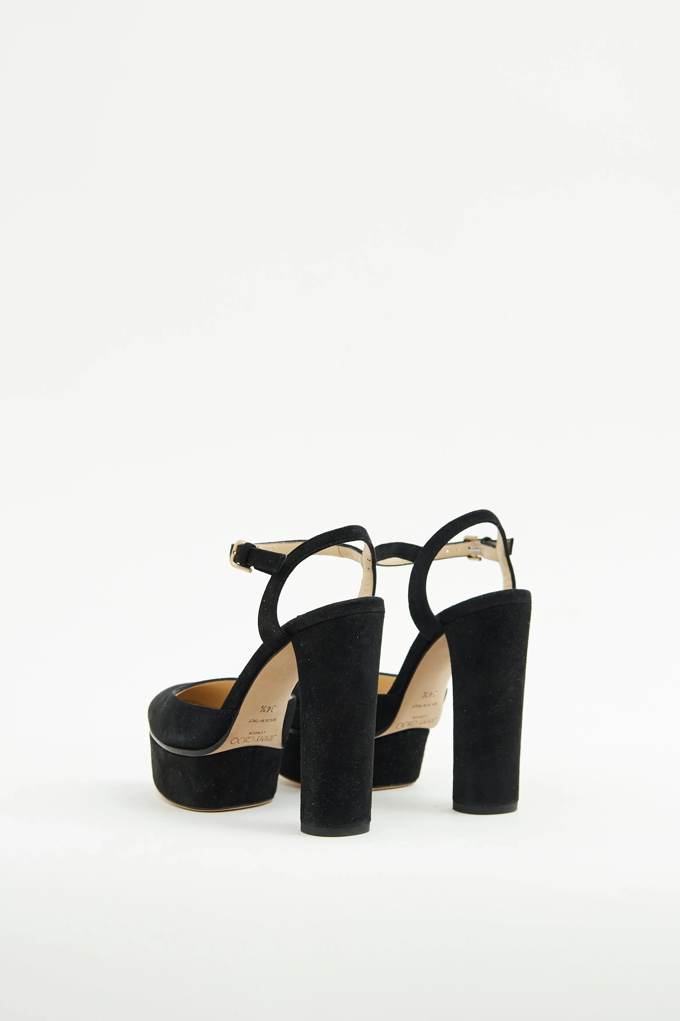 Black Suede Maple Platform Pump