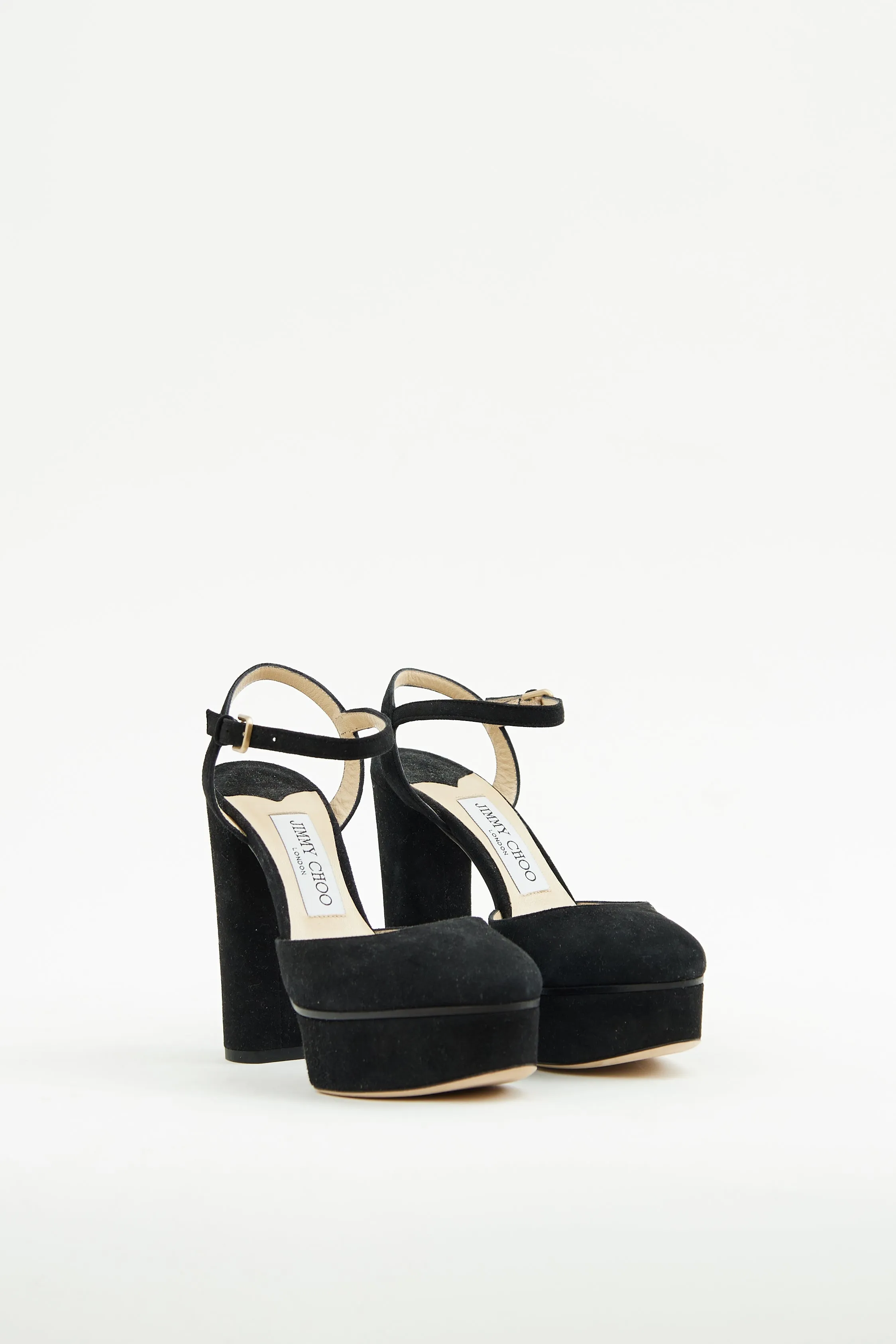 Black Suede Maple Platform Pump