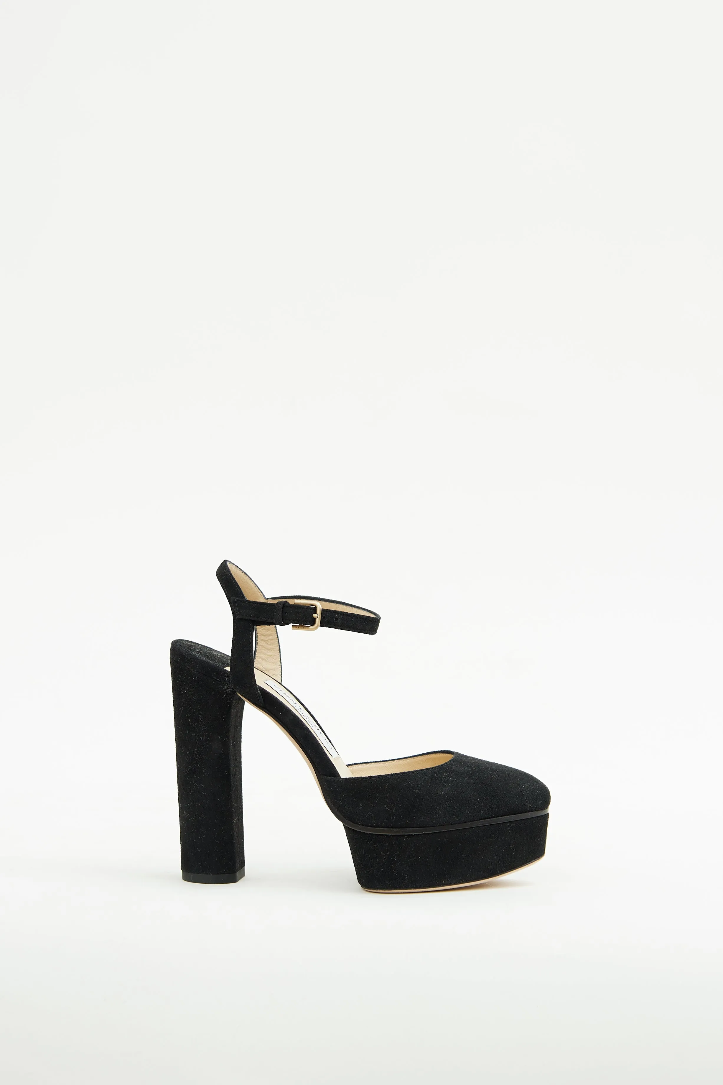 Black Suede Maple Platform Pump