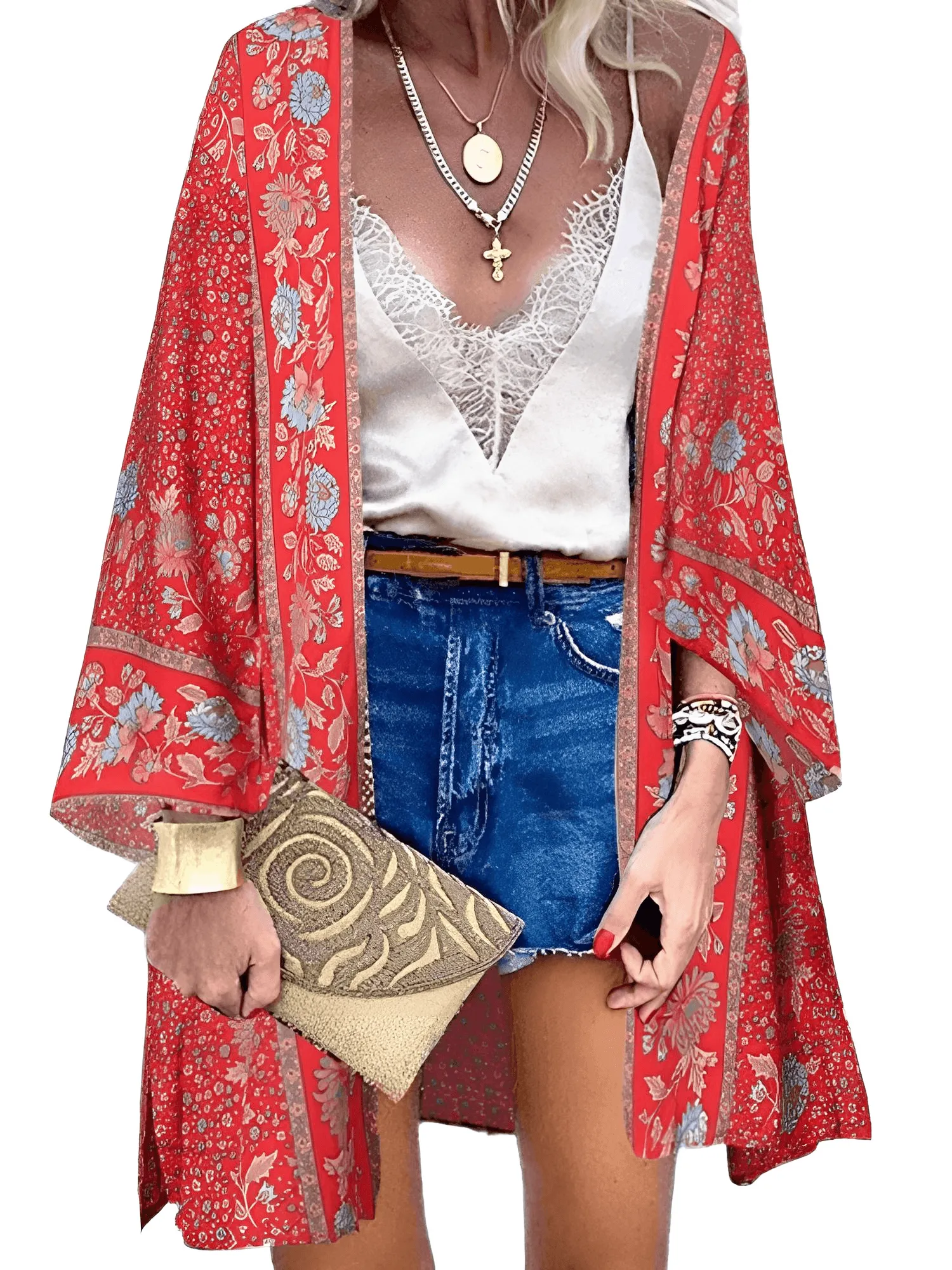 Bohemian Open Front Blouse Women's