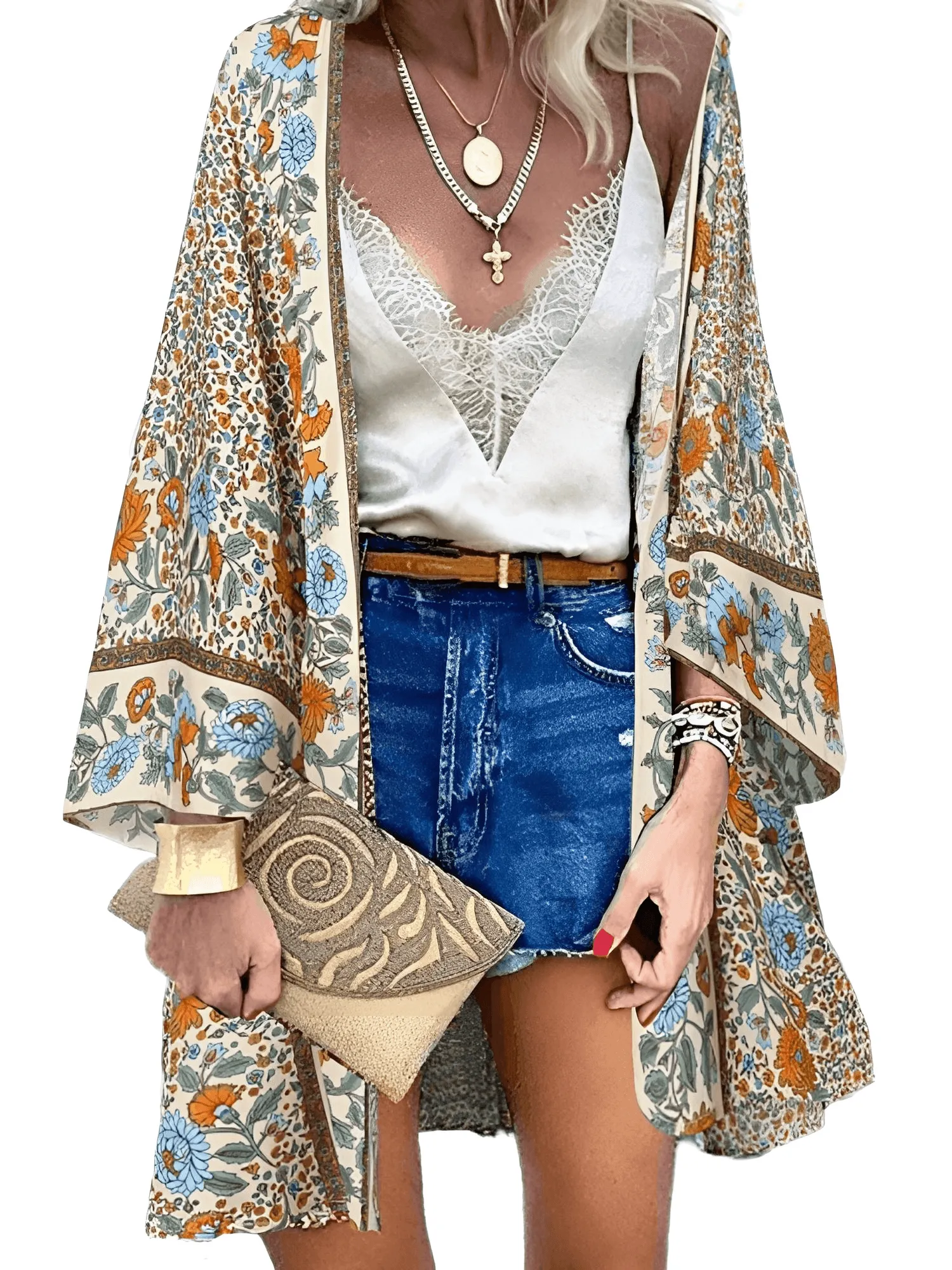 Bohemian Open Front Blouse Women's