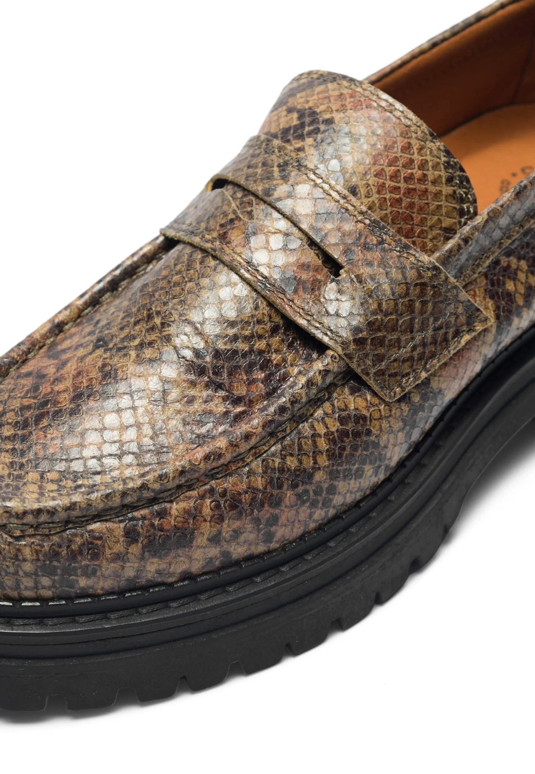 Cashannah Snake Leather Loafers