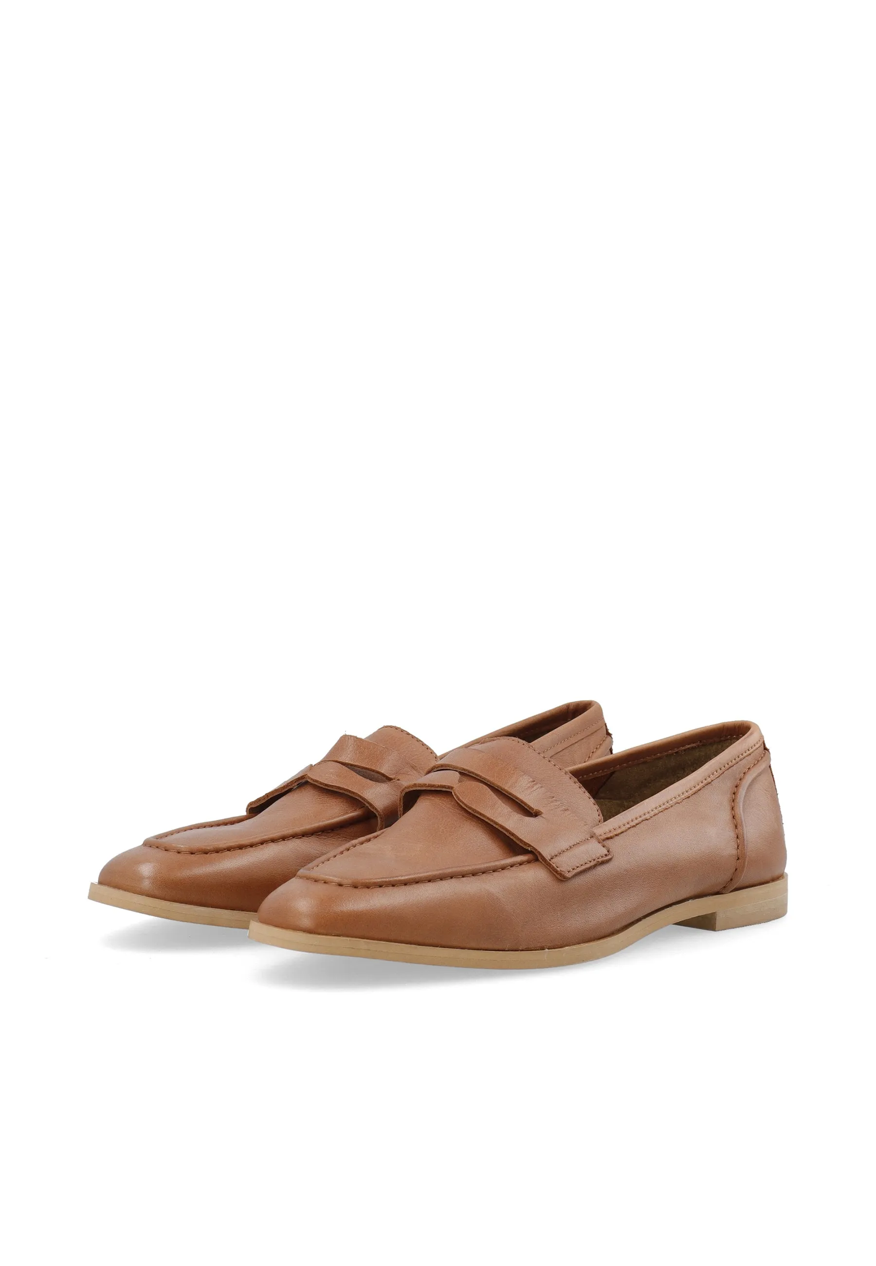 Casmimmi Cognac Leather Loafers