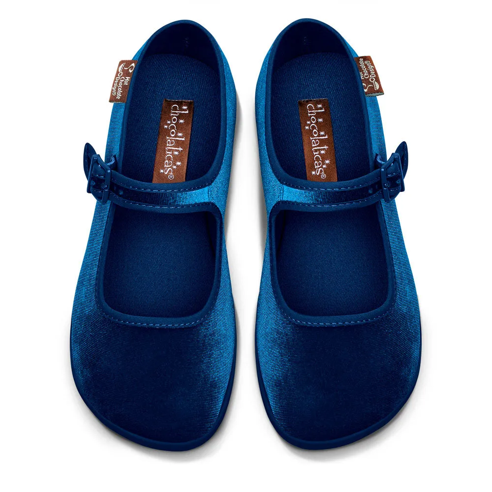 Chocolaticas® Curacao Blue Women's Mary Jane Flat