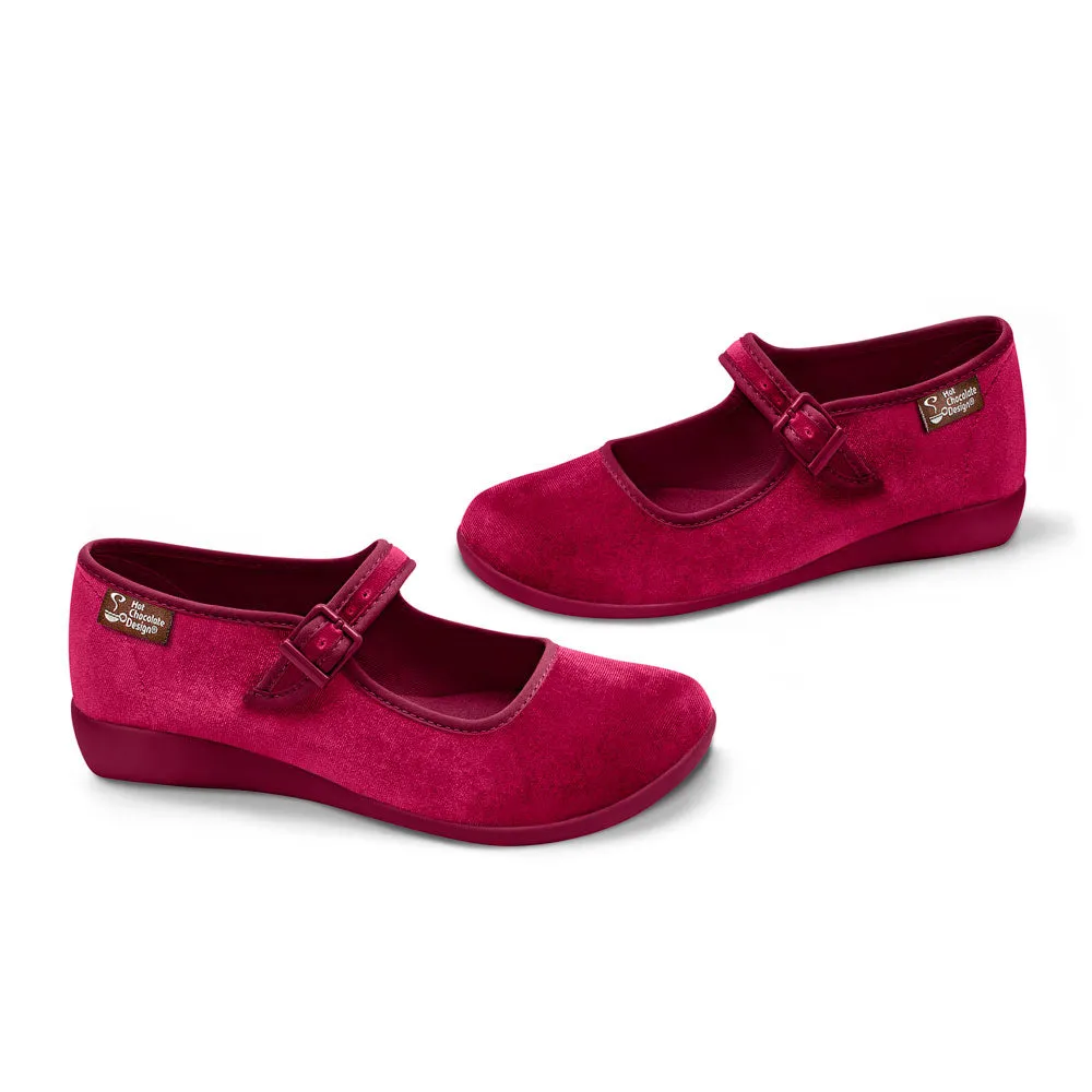 Chocolaticas® Red Wine Women's Mary Jane Flat