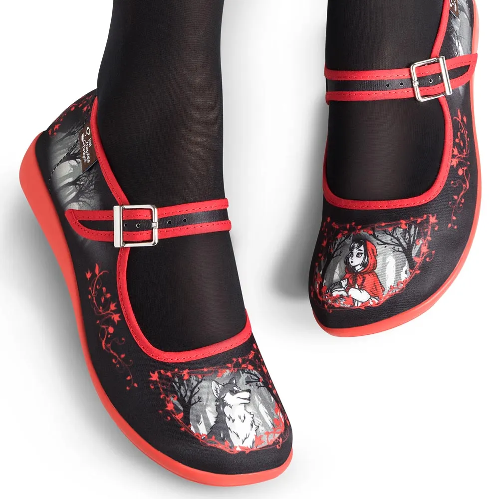 Chocolaticas® Riding Hood Women's Mary Jane Flat