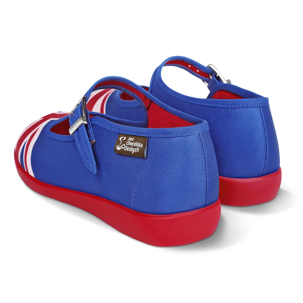 Chocolaticas® Union Jack Women's Mary Jane Flat