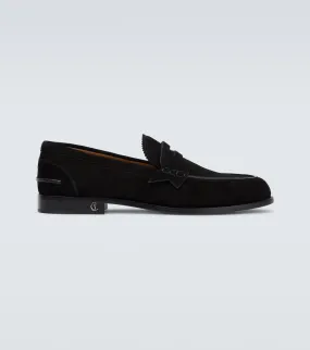 Christian Louboutin suede loafers, black