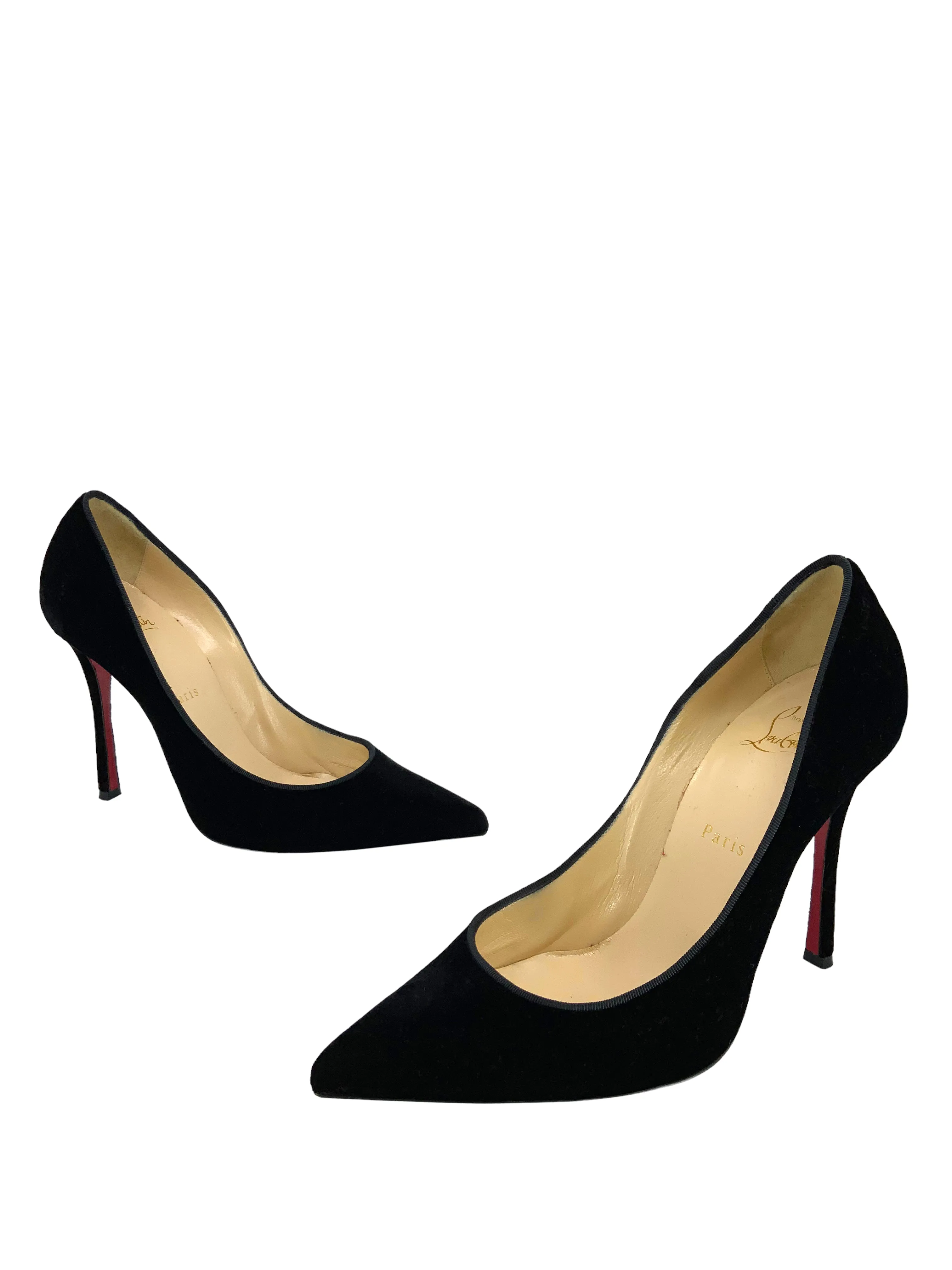 Christian Louboutin Velvet Point Toe Pumps Size 9