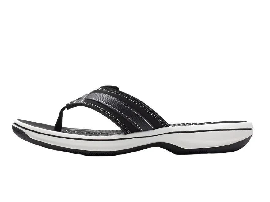 Clarks Womens Sandal Brinkley Sea Black Synthetic