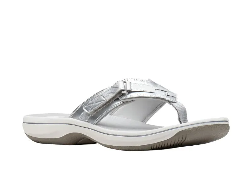 Clarks Womens Sandal Brinkley Sea Silver Synthetic