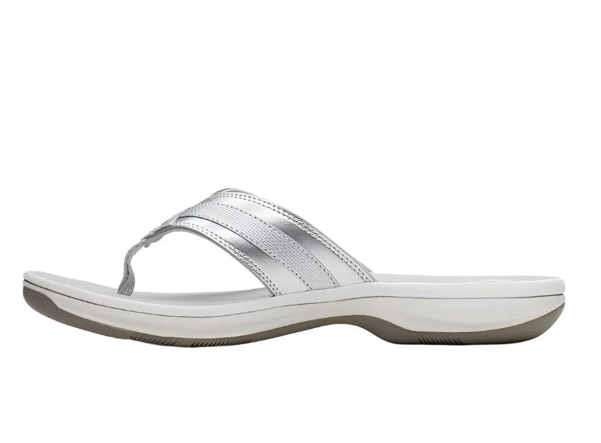 Clarks Womens Sandal Brinkley Sea Silver Synthetic