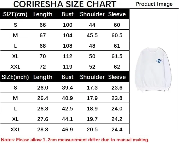 CORIRESHA Teen NASA Printed Crewneck Long Sleeve Casual Fashion Pullover Sweatshirt