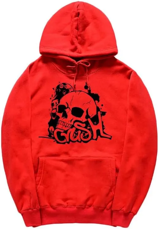 CORIRESHA Unisex Skull Hoodie Long Sleeve Drawstring Kangaroo Pocket Y2K Halloween Sweatshirt