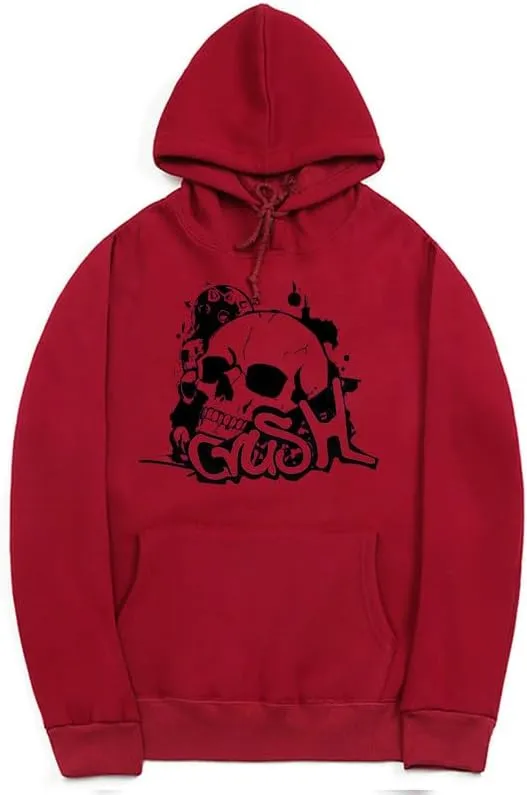 CORIRESHA Unisex Skull Hoodie Long Sleeve Drawstring Kangaroo Pocket Y2K Halloween Sweatshirt