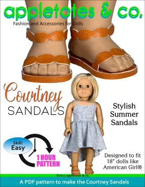 Courtney Sandals No-Sew 18 Inch Doll Pattern