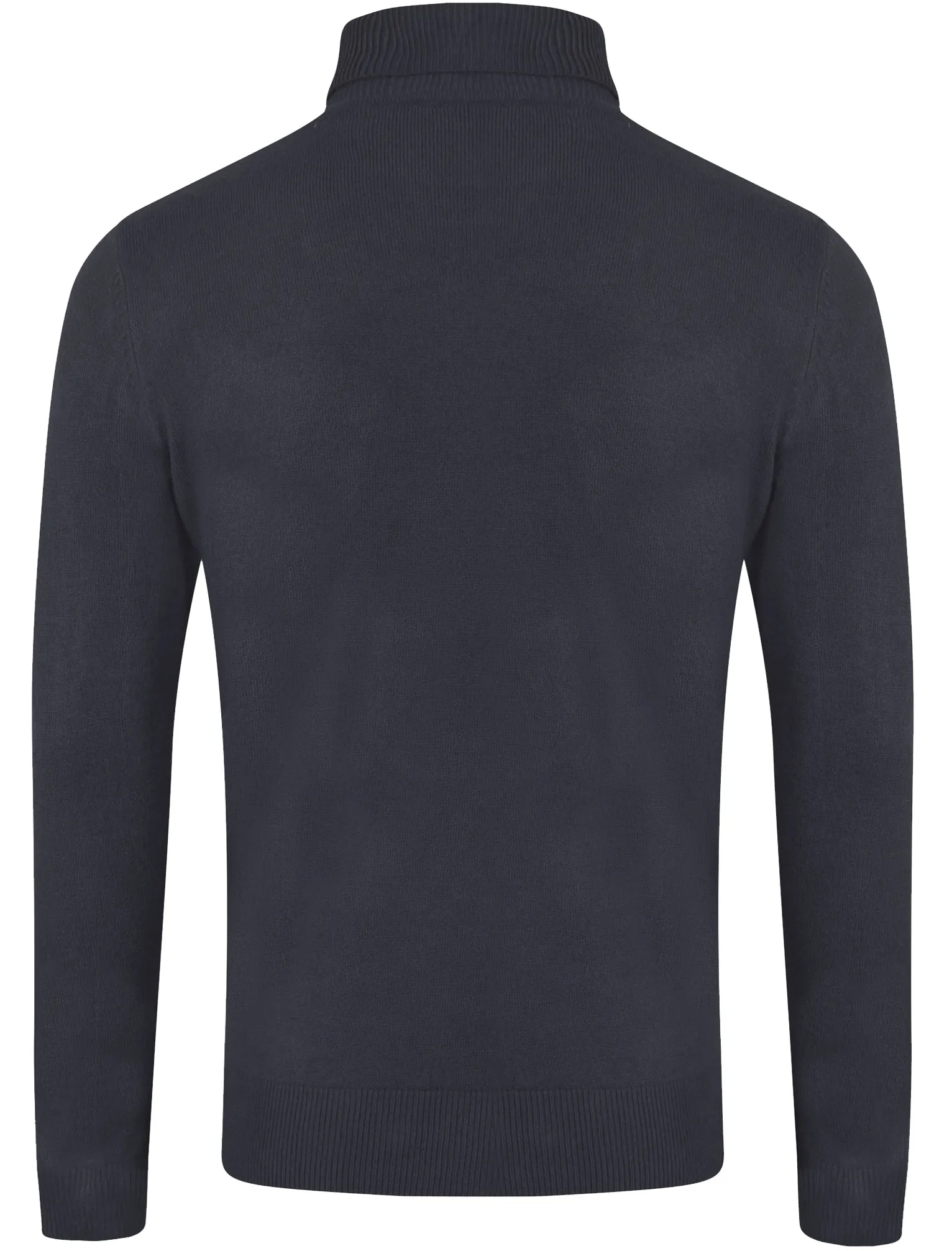 Craig Roll Neck Knitted Jumper in Dark Navy - Kensington Eastside