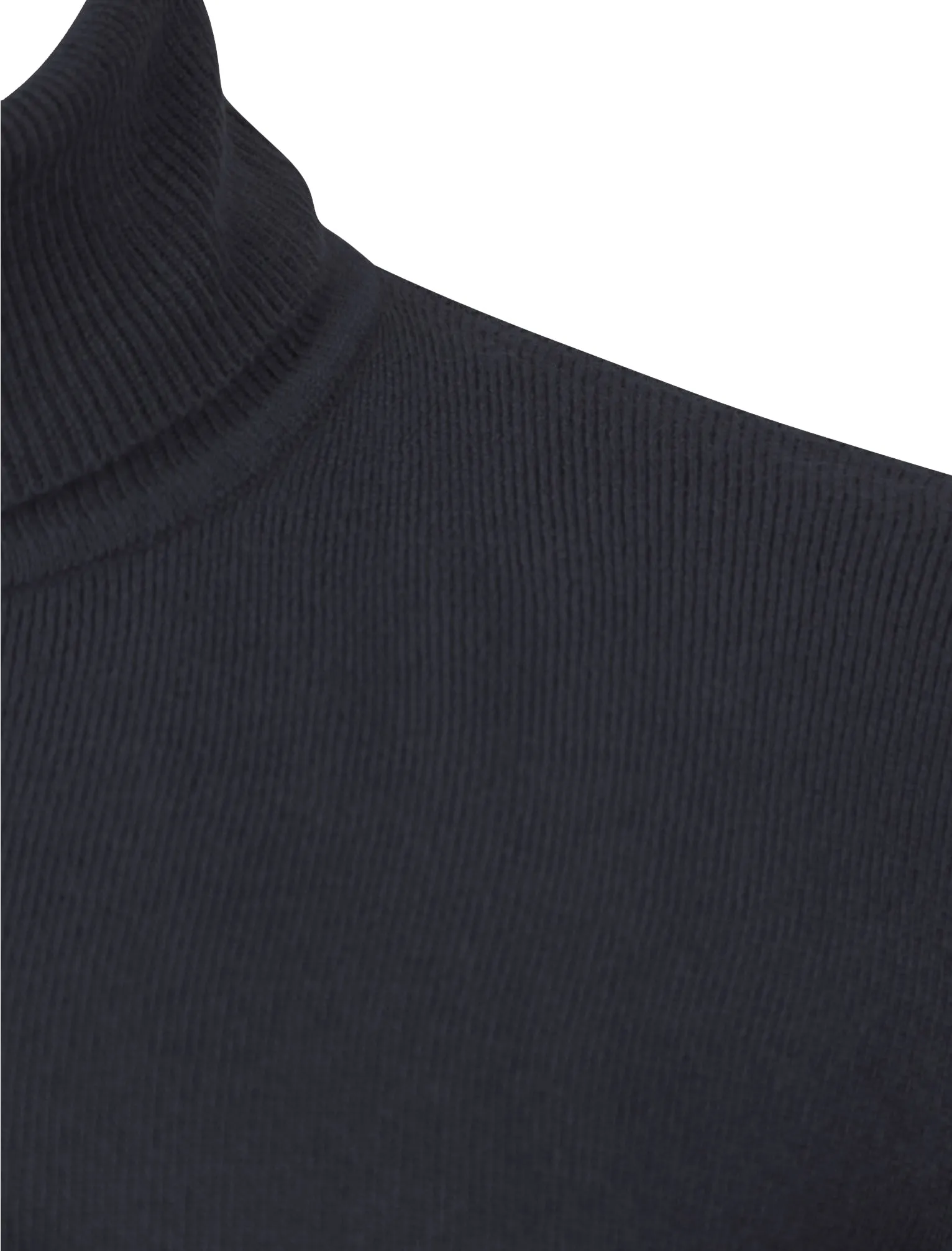 Craig Roll Neck Knitted Jumper in Dark Navy - Kensington Eastside