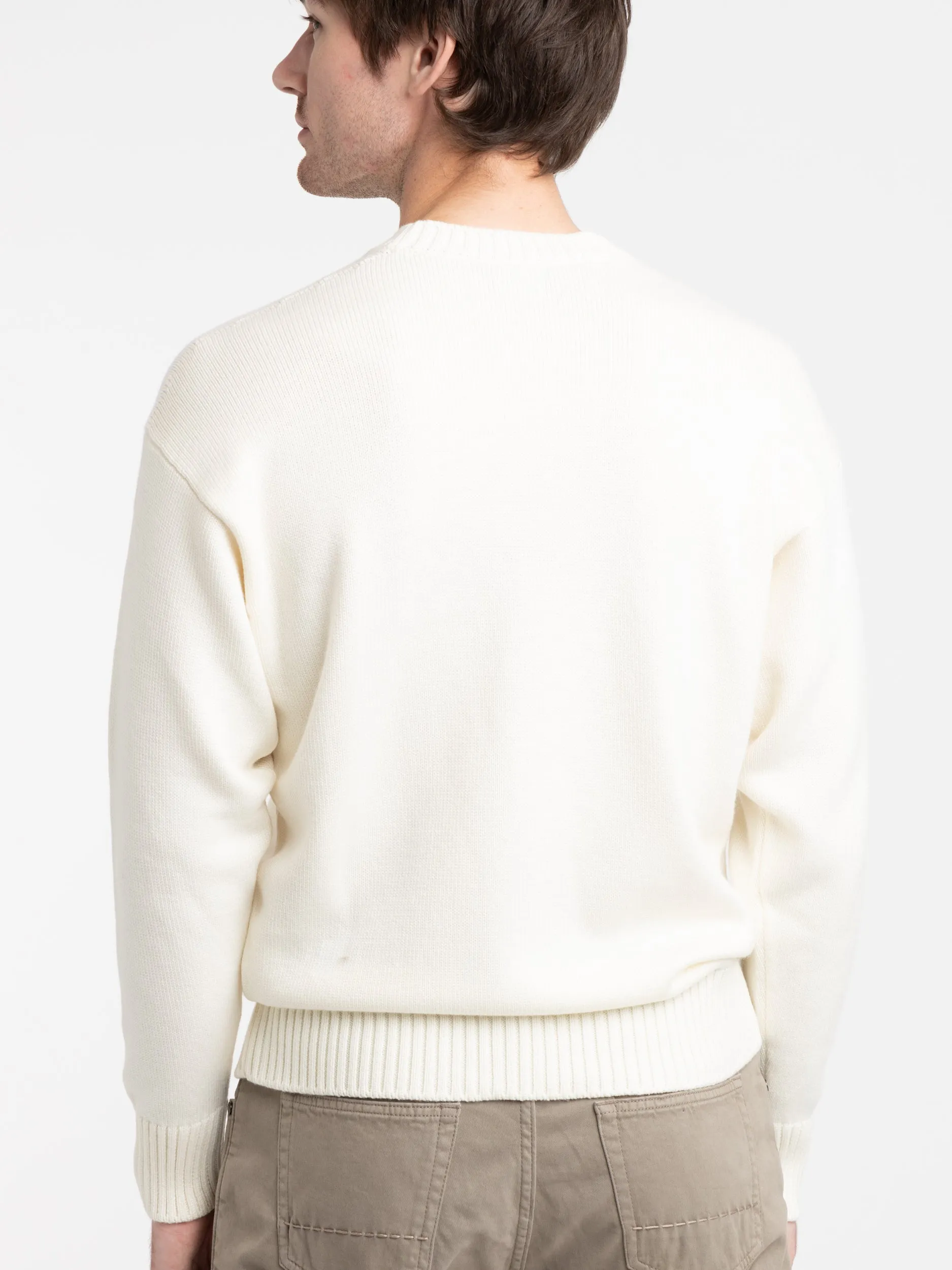 Cream White Crewneck Sweater