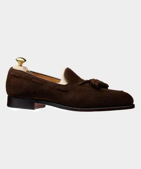 Crockett & Jones Cavendish Loafer in Dark Brown Suede