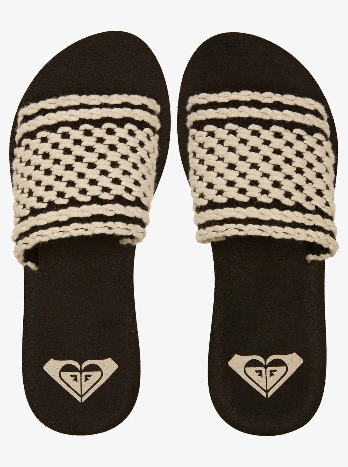 Dayzie Slide Sandals - Black/White