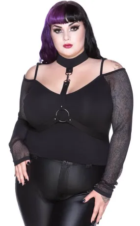 Death Card Fishnet Top