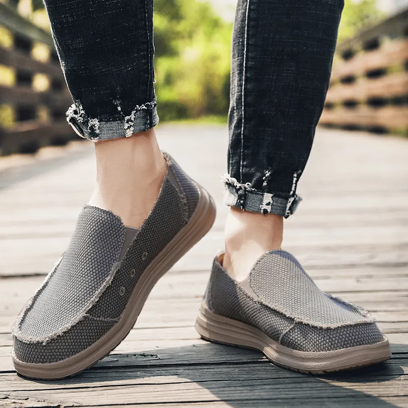 DOCKSIDE CANVAS LOAFERS