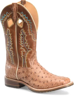 Double H Men's 12" Quinton Wide Square Exotic Roper Boot - Tan DH7025