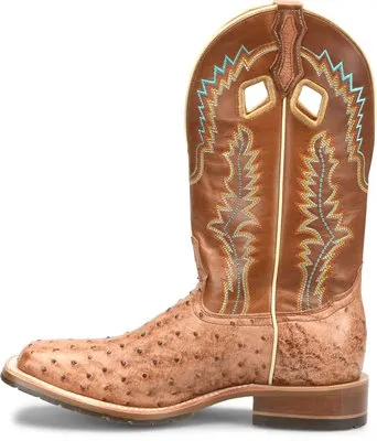 Double H Men's 12" Quinton Wide Square Exotic Roper Boot - Tan DH7025