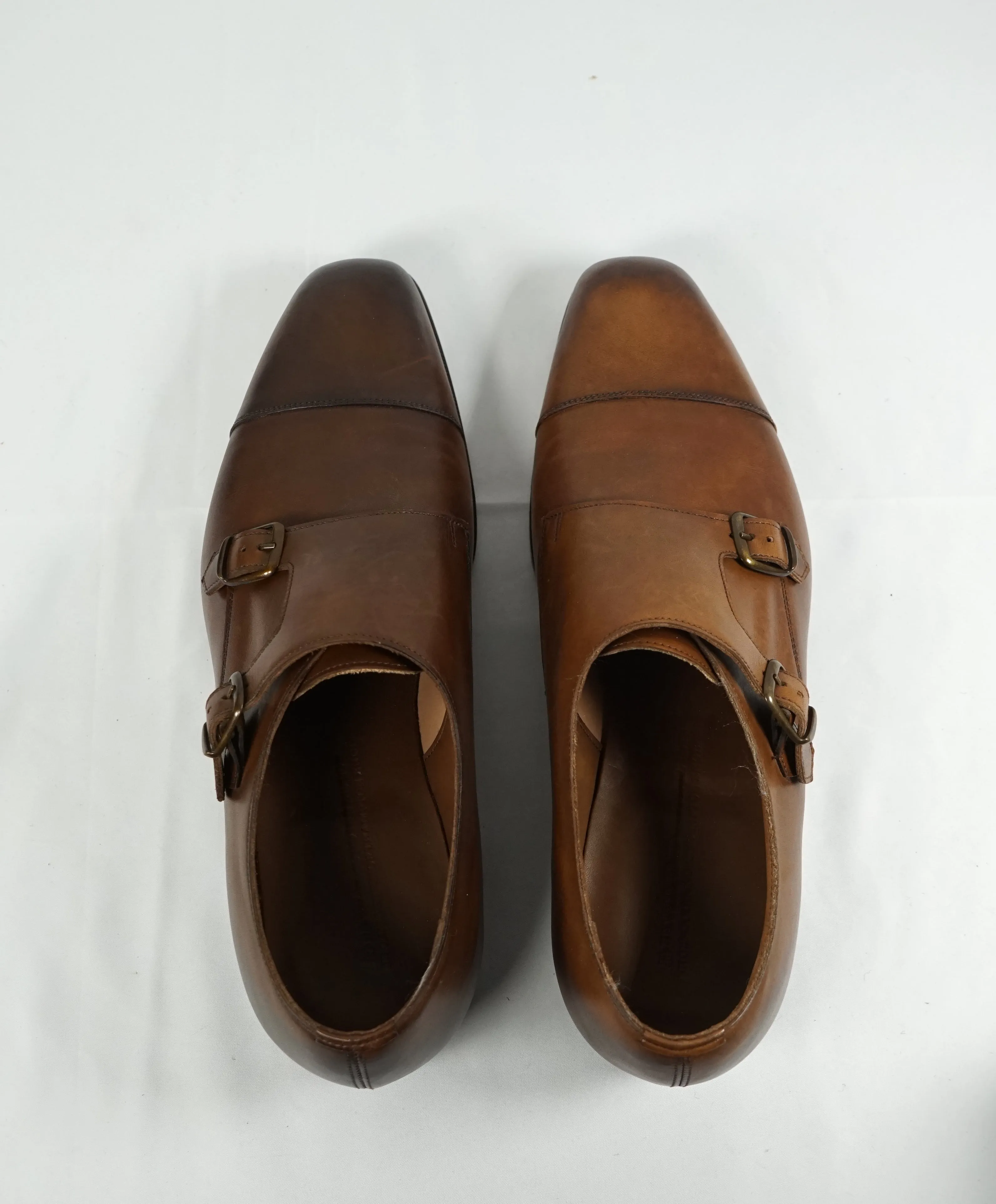 EDWARD GREEN -Iconic Double Monk Cap-Toe Burnished Brown - Hand Made - 9US